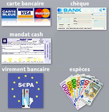 Modes de paiements à disposition